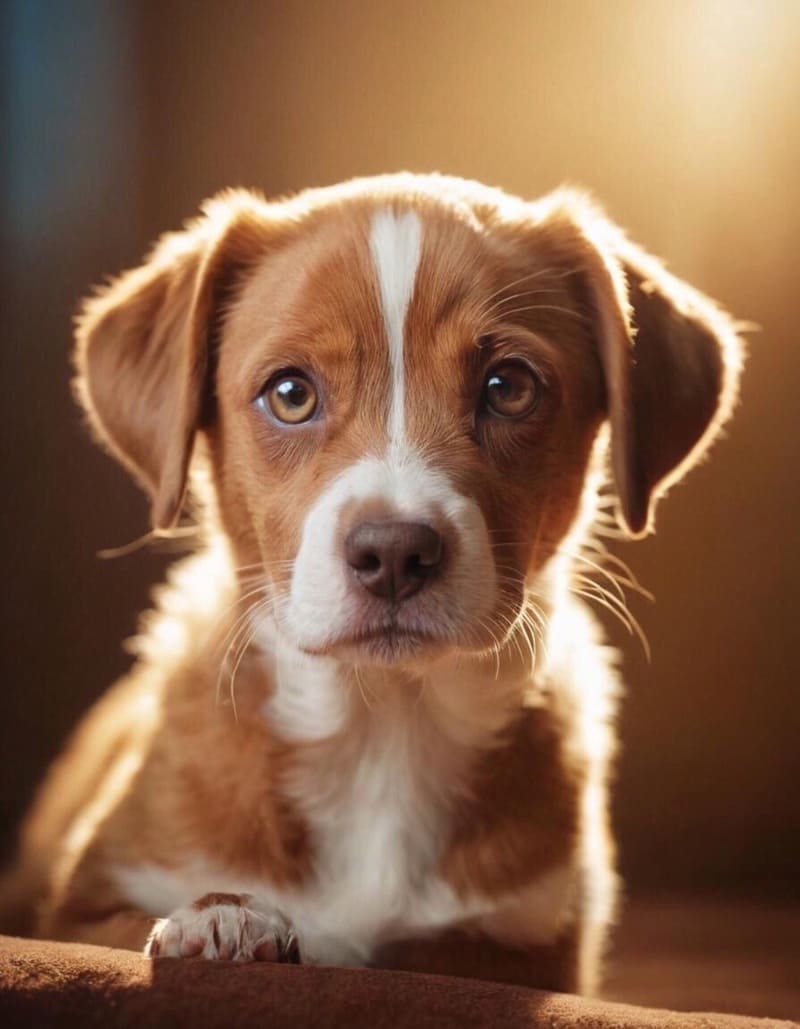 Puppy Dog on Sofa Royalty Free Image