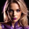Woman drenched in Purple Paint