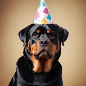 Dog wearing a Party Hat Royalty Free Image