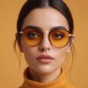 Portfolio shot of Student wearing Yellow Glasses